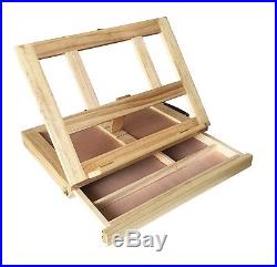 Wooden Easel Artist Craft Folding Box Sketch Painting Table Top Drawing Draft