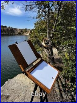 Wooden Pochade Box By Shrubmart, Portable Artist Easelfor Plein Air Painter