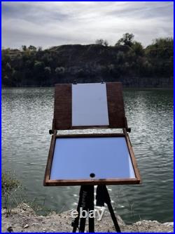 Wooden Pochade Box By Shrubmart, Portable Artist Easelfor Plein Air Painter