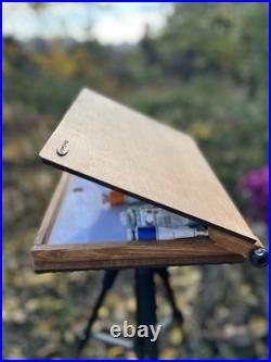 Wooden Pochade Box By Shrubmart, Portable Artist Easelfor Plein Air Painter