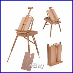 Wooden Tripod Art Easel Portable Sketch Drawing Box Artist Painting Foldable